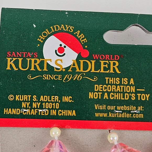 Kurt S Adler 9ft Pink Crystal Bead Garland Christmas Decoration Vintage Holiday - Picture 6 of 8